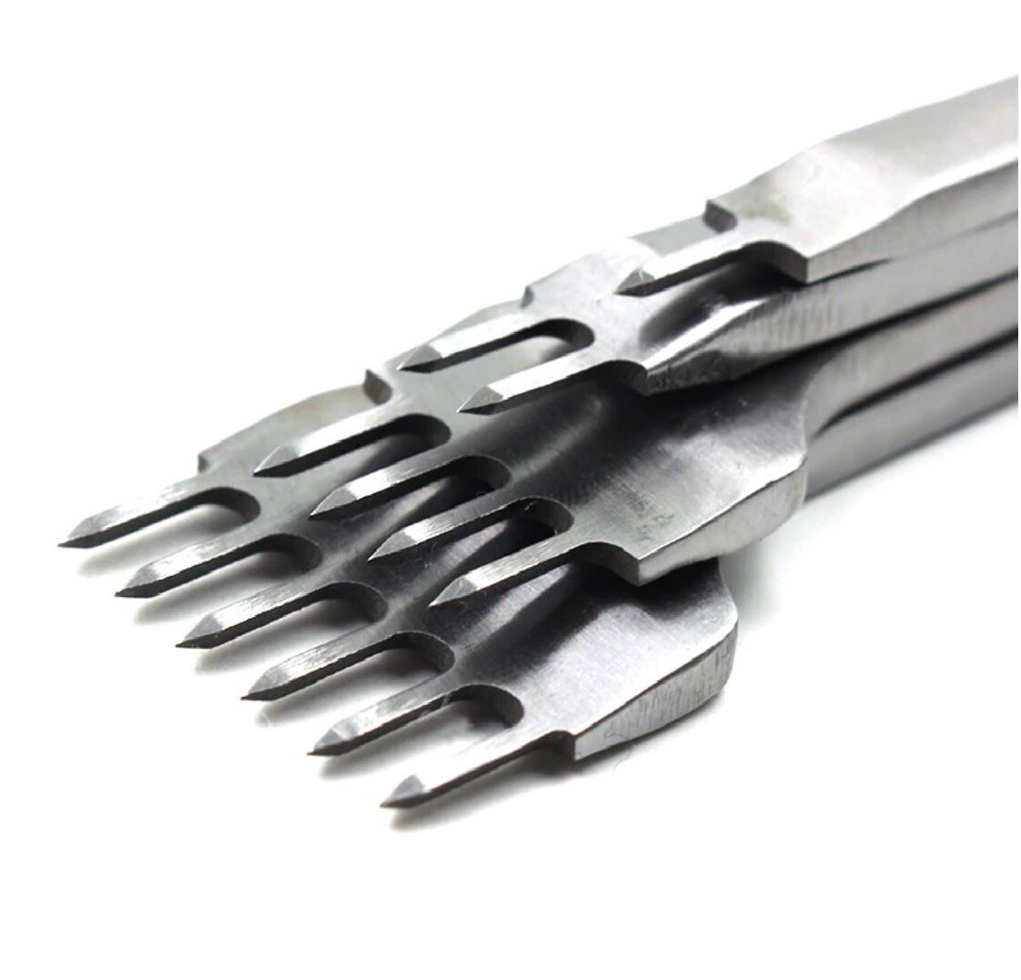 Perforadores para Cuero tipo Tenedores corte Diamante 4 unidades de 4mm