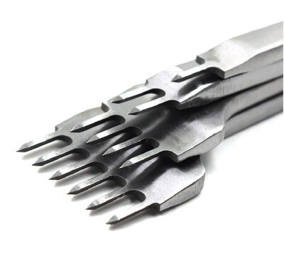 Perforadores para Cuero tipo Tenedores corte Diamante 4 unidades de 4mm Perforadores para Cuero tipo Tenedores corte Diamante 4 unidades de 4mm