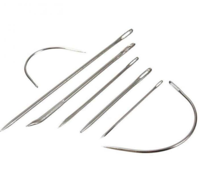 Set de Siete Agujas para Costura en Cuero, Telas, Tapices