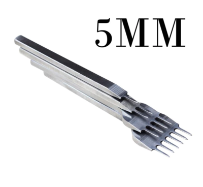 Perforadores para Cuero corte Diamante tipo Tenedores 4 unidades de 5mm