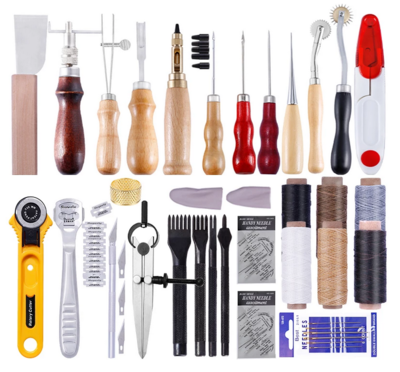 Kit Artesanía Costura Cuero de 62 piezas Kit Artesanía Costura Cuero de 62 piezas