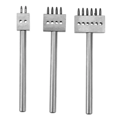 Perforador Sacabocados Circular Tipo Tenedor  3 unidades de 4mm