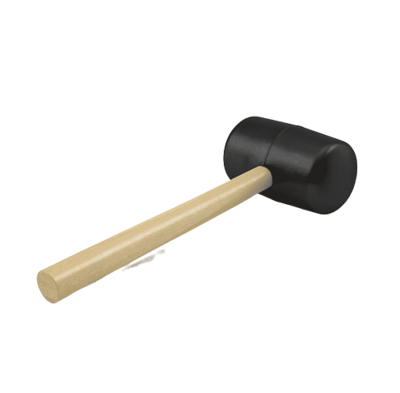 Mazo de goma y mango de madera para uso en herramientas para cueros. Mazo de goma y mango de madera para uso en herramientas para cueros.
