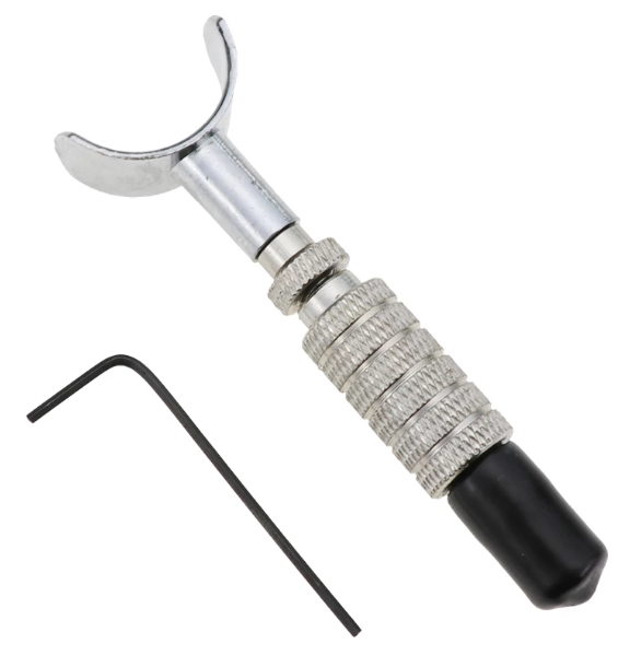 Cuchillo ajustable giratorio para tallado o repujado de cuero.