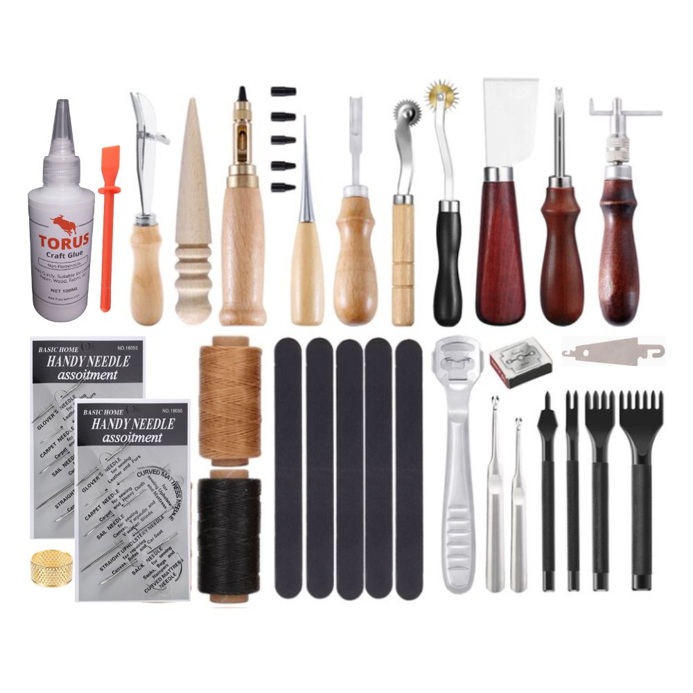 Kit de inicio para Marroquinería, Herramientas e insumos básicos