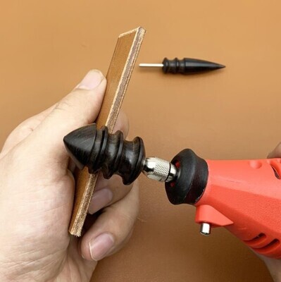 Bruñidor Pulidor de Ébano. Alisador borde de cuero Accesorio para Dremel.