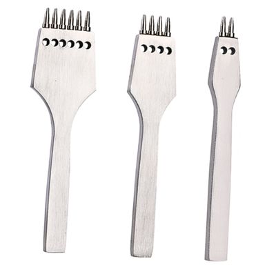 Perforador Sacabocado Circular Tipo Tenedor 3 unidades de 4mm