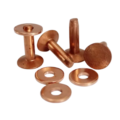 Remache Fijo de Cobre puro. 10 Unidades.