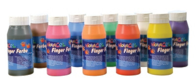 10 Fingerfarben im Set / 750 ml je Flasche 10 Fingerfarben im Set / 750 ml je Flasche