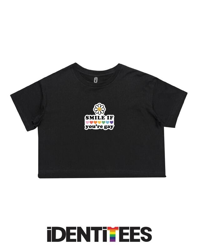 SMILE IF YOU&#39;RE GAY - CROP TOP