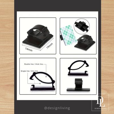 Adhesive cable clips