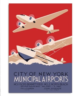 Vintage Poster Airport 30x40cm