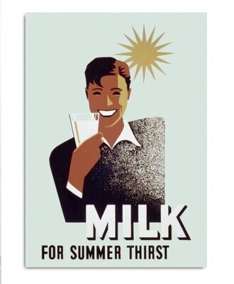 Vintage Poster Milk 30x40cm