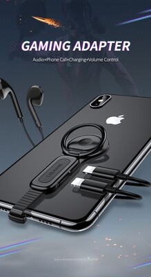 Adaptador con Soporte de Anillo Lightning Dual (Música/Carga)