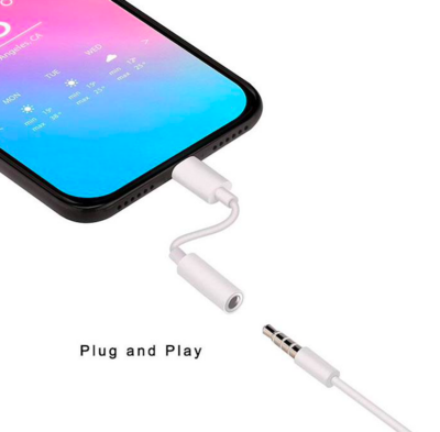 Adaptador auxiliar Lightning a jack 3.5mm [Último iOS]