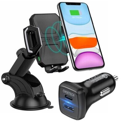 Soporte Inalámbrico de carga para Auto 10W, Para dispositivos Qi