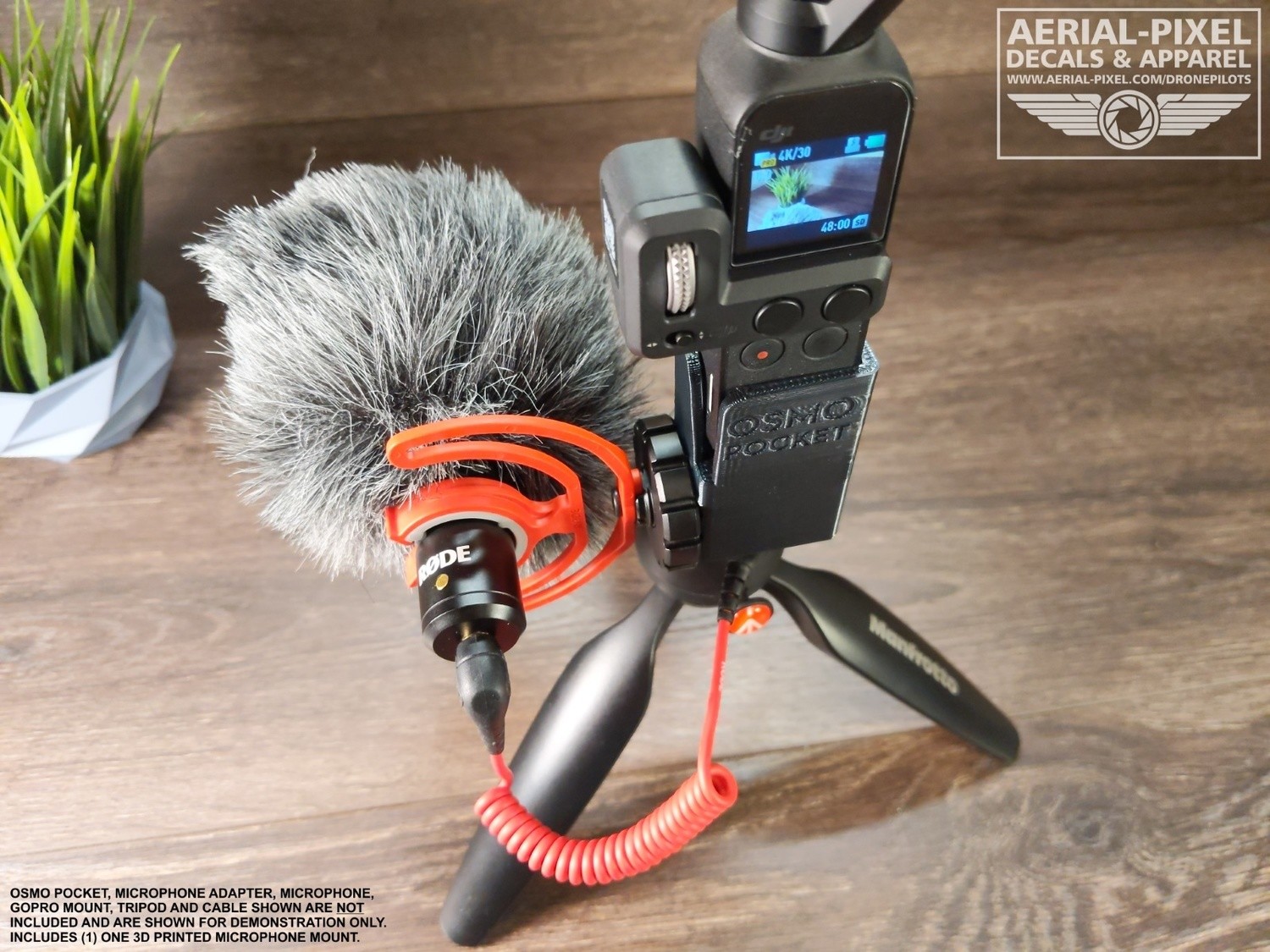 DJI OSMO Pocket Microphone Mount For Cold Hot Shoe Mics