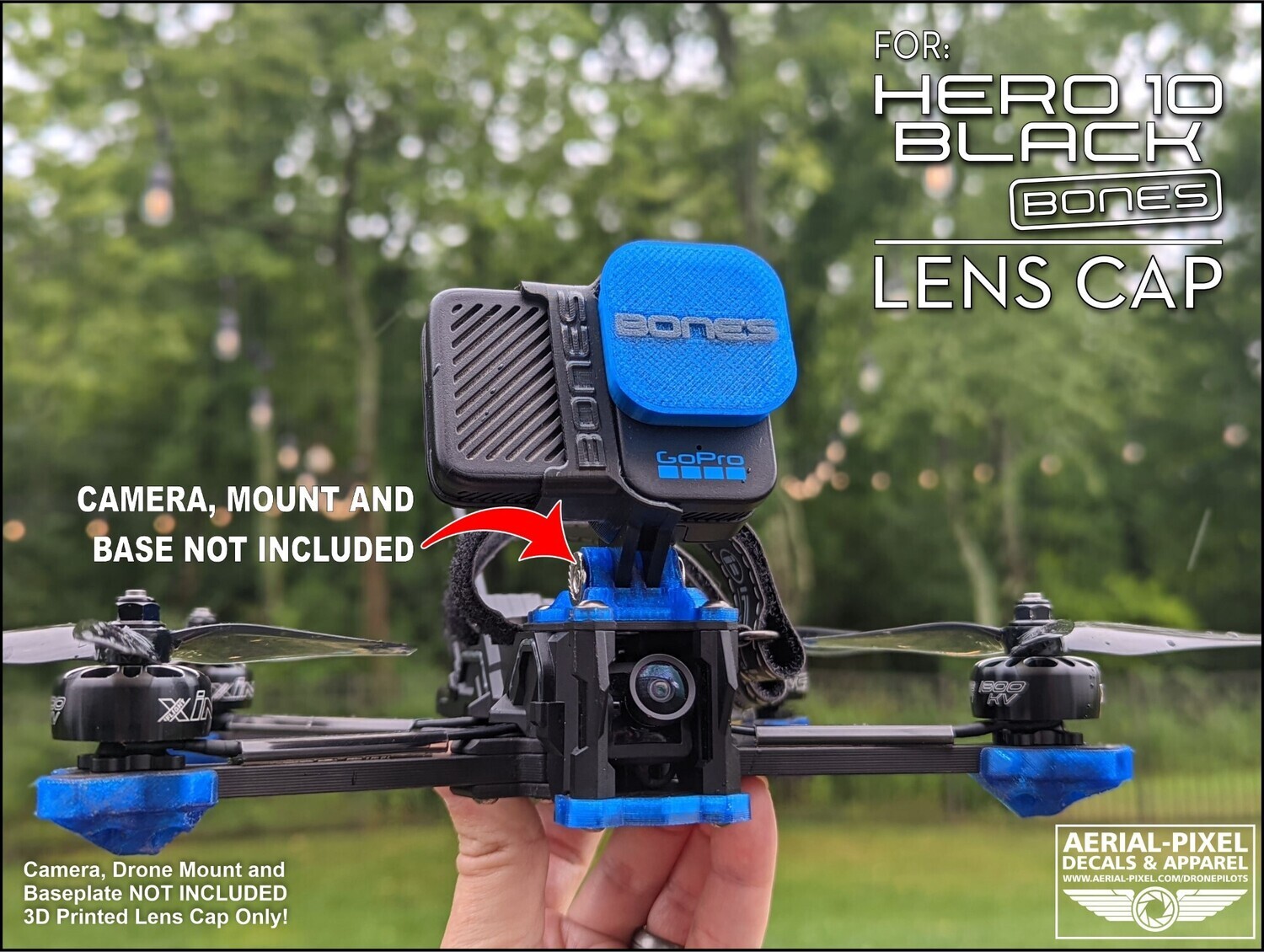 GoPro Hero 10 Black Bones 3D Printed TPU Lens Cap