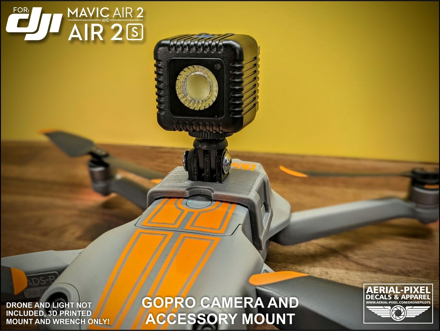 DJI Mavic Air 2 and Air 2S Toolless GoPro Action Camera and