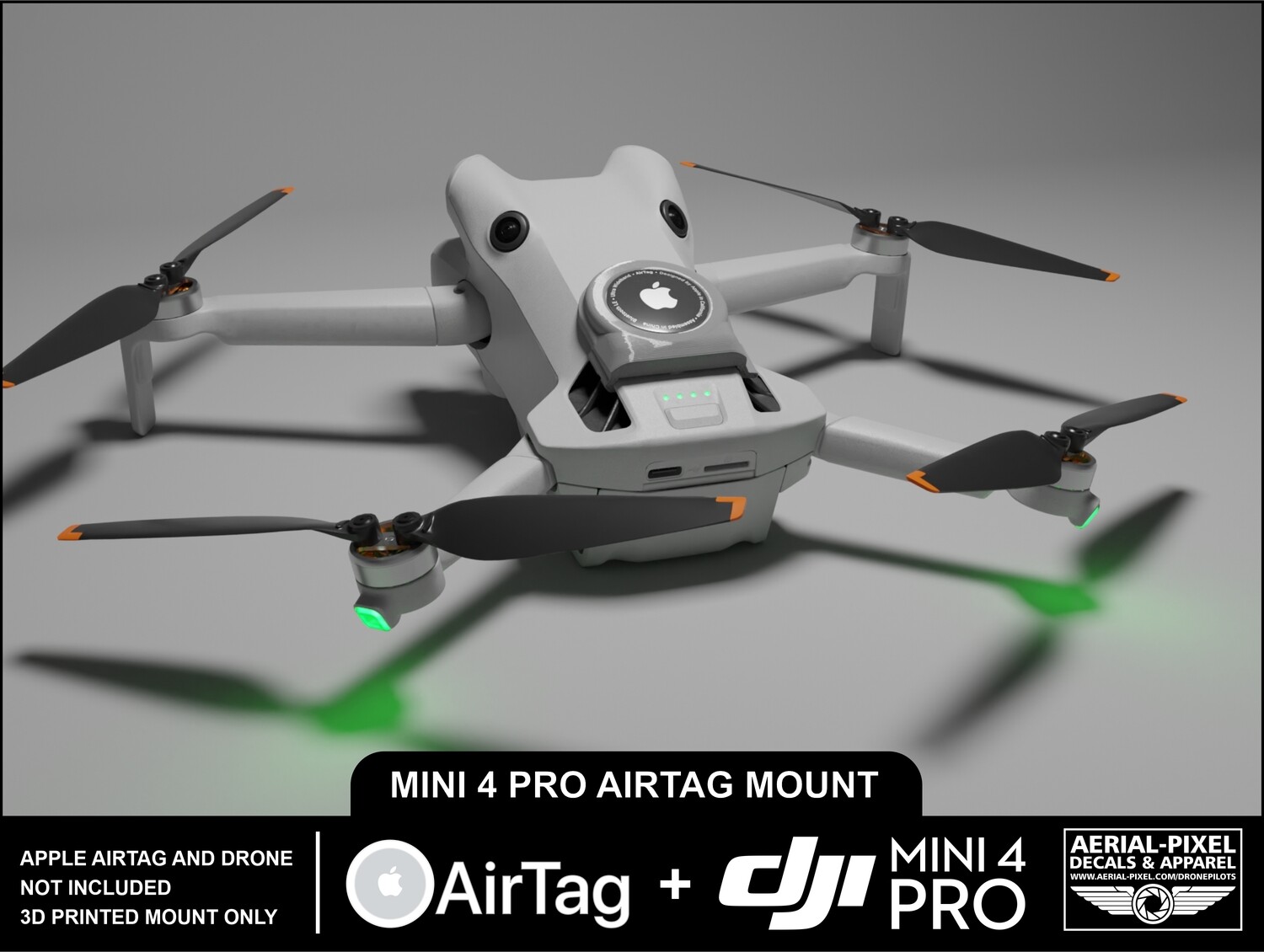 DJI Mini 4 Pro Clip On Apple AirTag Mount AirTag Not Included