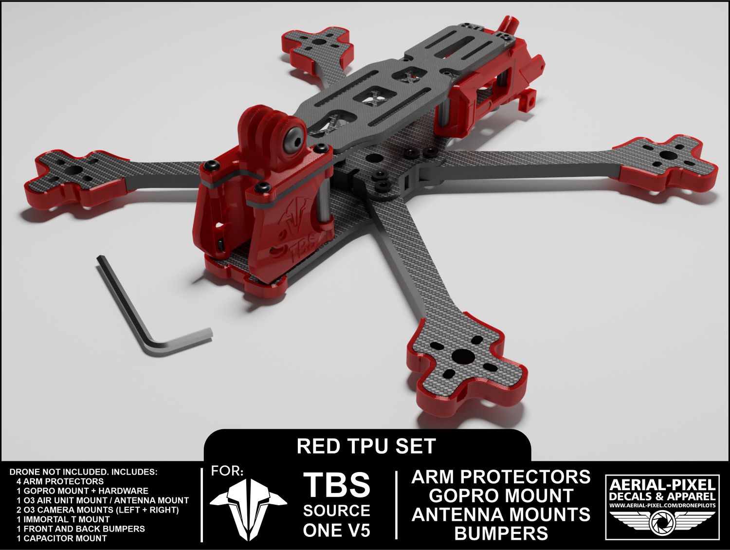 TBS Source One V5 DJI O3 Conversion TPU Set - Choose From 10