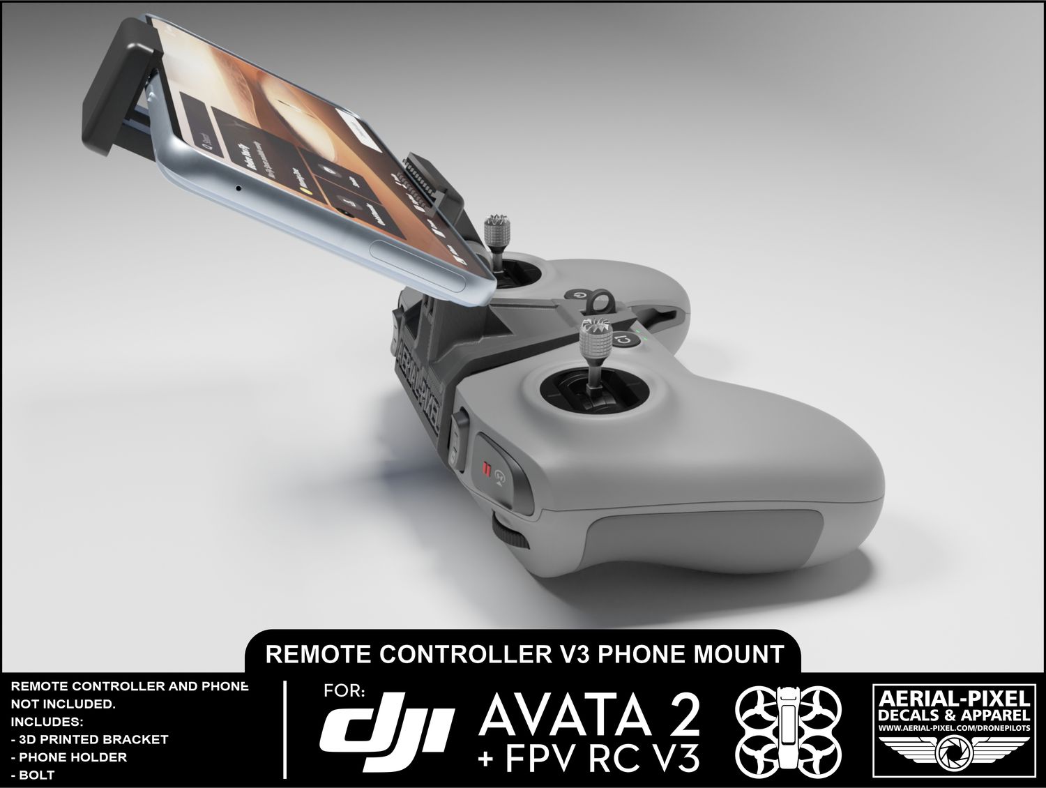 Protezione Joystick In PLA+ Per DJI Avata 2 FPV Controller 3 – Accessorio Stampato In 3D (Nero, Piccolo E Portatile) - 2