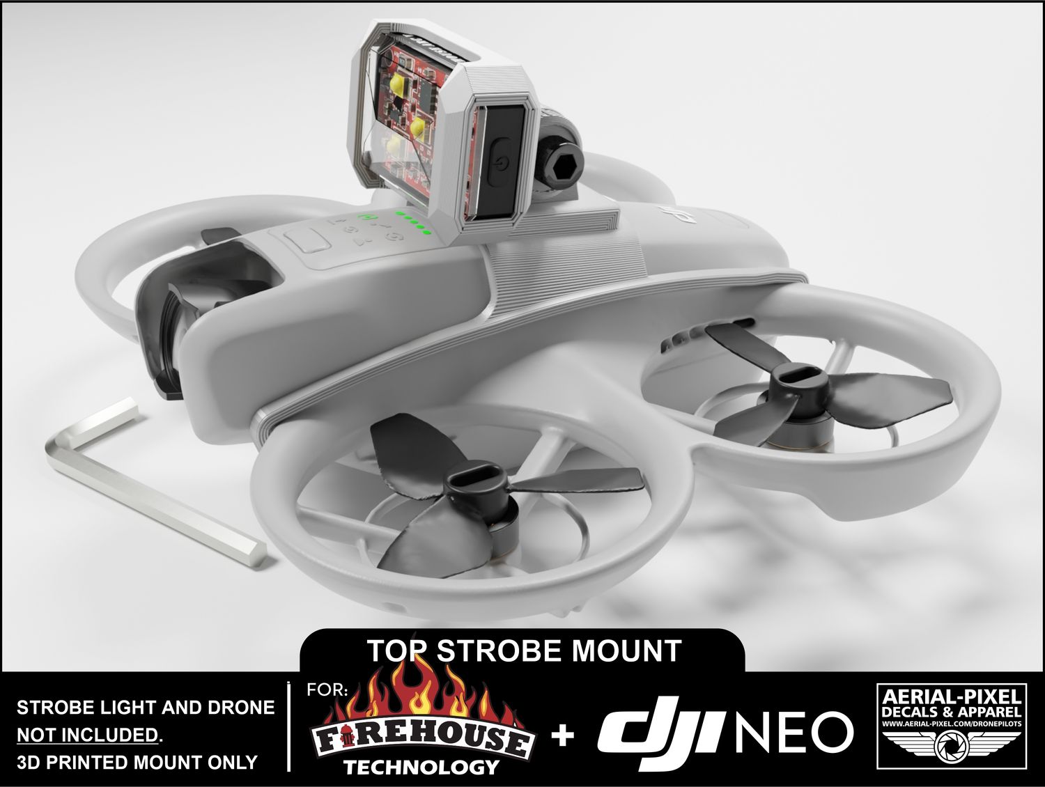 DJI Neo Top Adjustable Strobe Light Mount for Firehouse