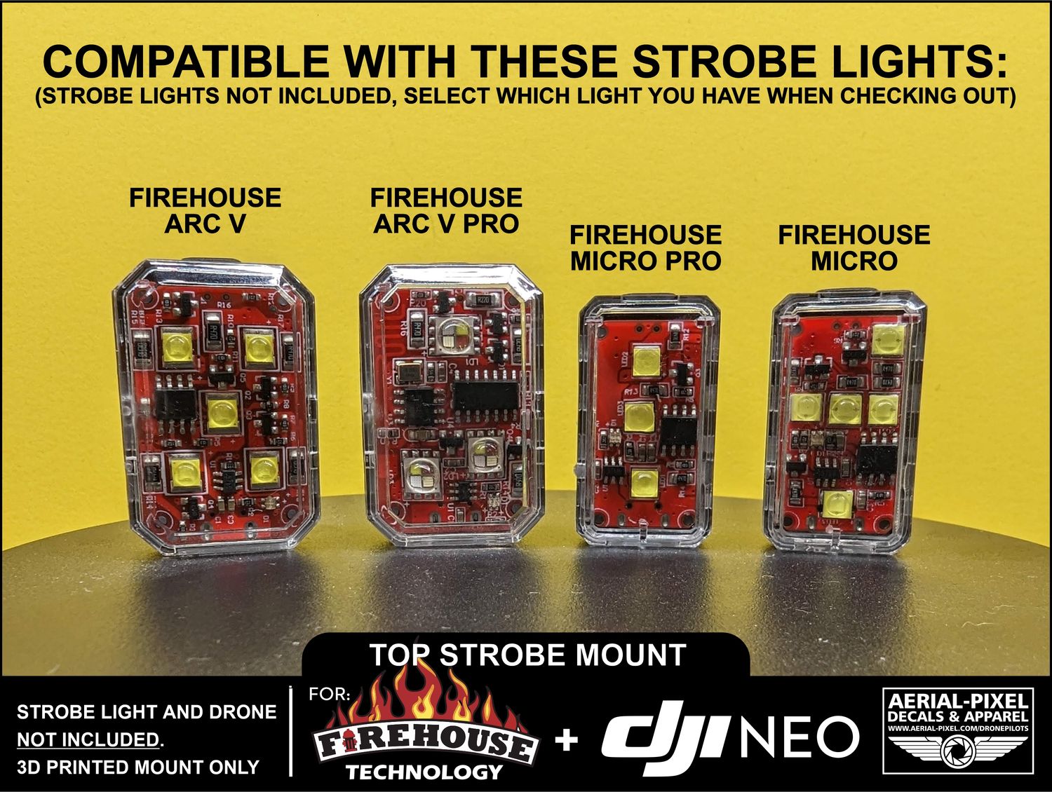 DJI Neo Top Adjustable Strobe Light Mount for Firehouse