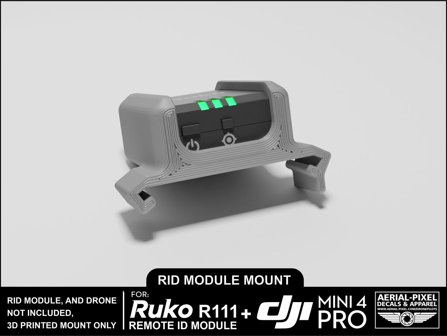 DJI Mini 4 Pro Ruko R111 Remote ID Module Mount (RID Module Not