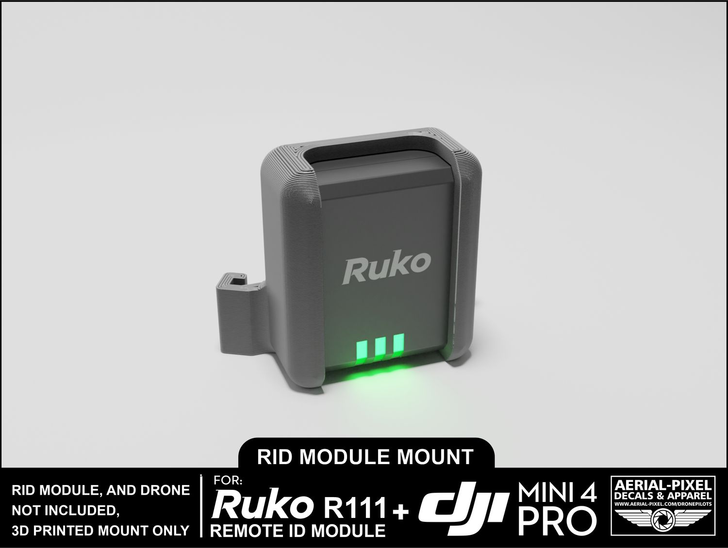 DJI Mini 4 Pro Ruko R111 Remote ID Module Mount (RID Module Not