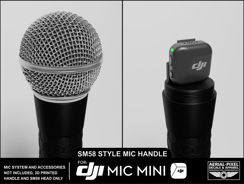 DJI Mic Mini Traditional Microphone Grip Interview Handle SM58 Style