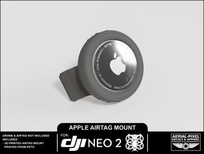 Aerial-Pixel DJI Neo 2 AirTag Holder – PETG Construction, Snap-On