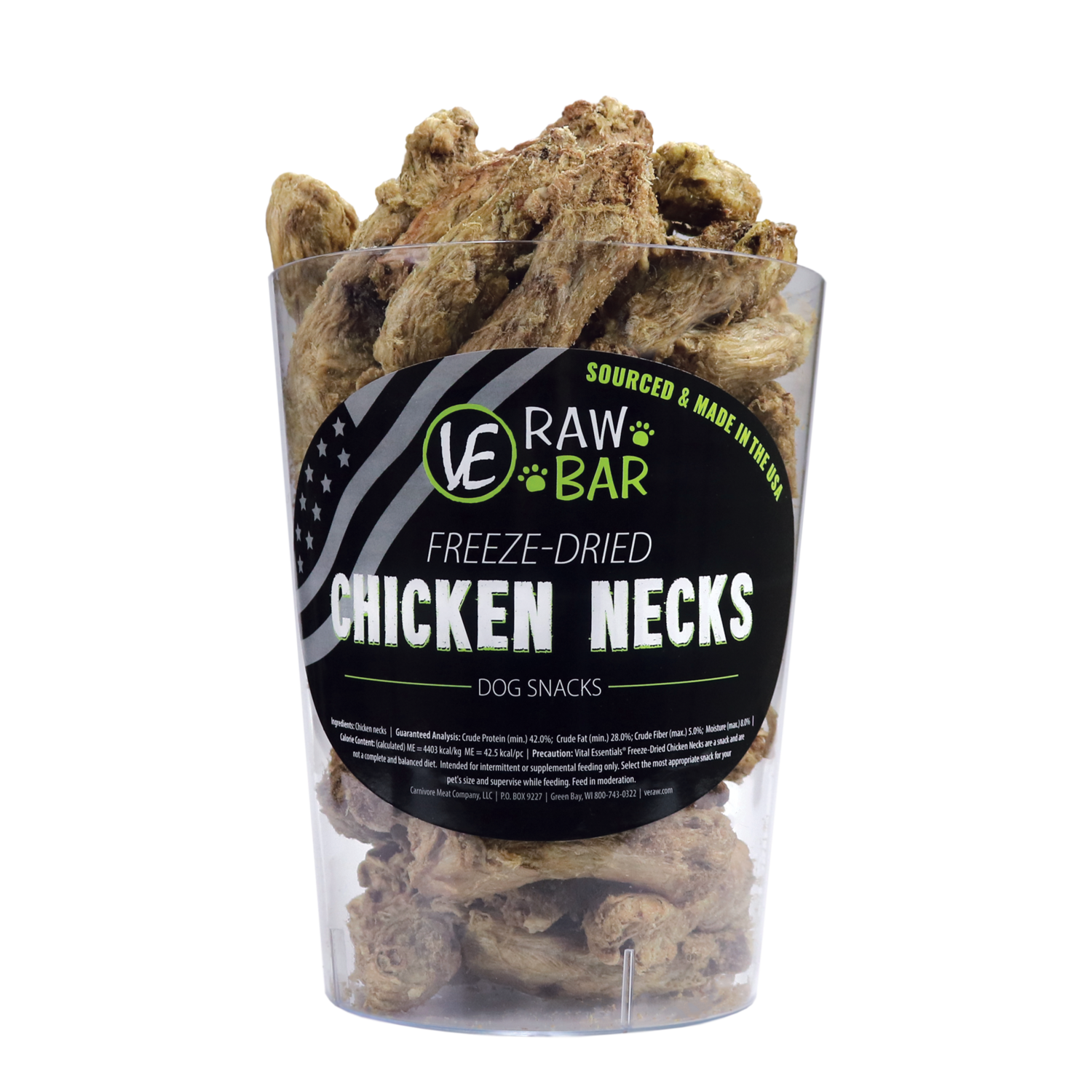 VE RAW BAR Freeze-Dried Chicken Neck, 1 Piece