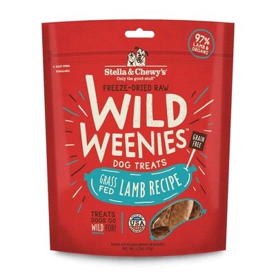 Stella &amp; Chewy, Grass Fed Lamb Wild Weenies, 3.25 oz bag