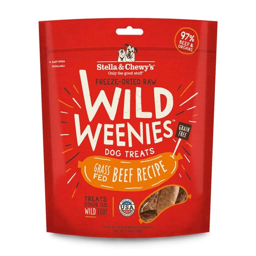 Stella &amp; Chewy, Grass-Fed Beef Wild Weenies, 3.25 oz bag