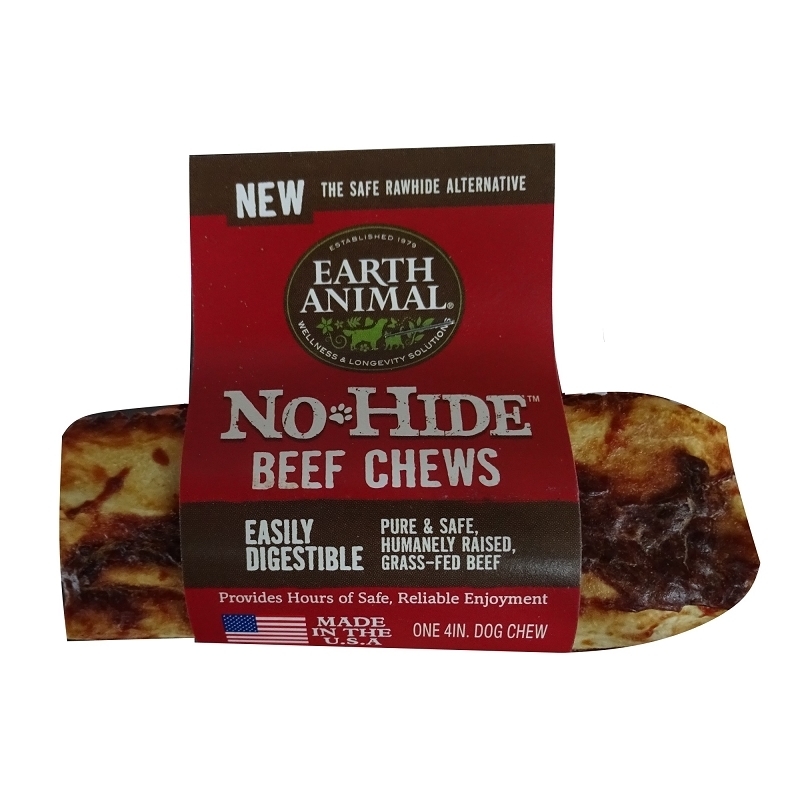No Hide Beef Chew, About 4&quot; long, 1 Thick Stick