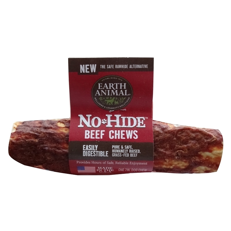 No Hide Beef Chew, About 7&quot; long, 1 Thick Stick