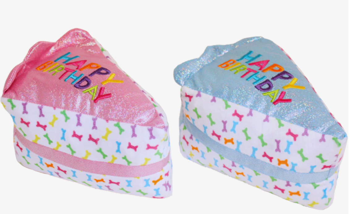 Happy Birthday Cake Slice Plush Toy,, 1 piece