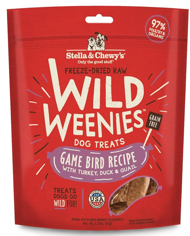 Stella &amp; Chewy, Game Bird Wild Weenies, 3.25 oz bag