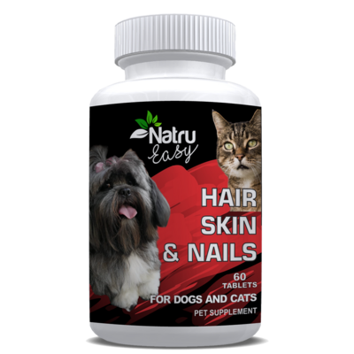 Hair, Skin and Nails for Pets 60 chewable bacon flavored tablets