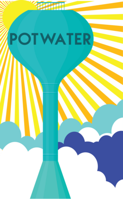 PotWater Tower Sticker