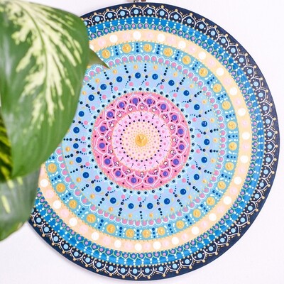 Mandala dot art hand painted acrylic, gifts for her, home decor