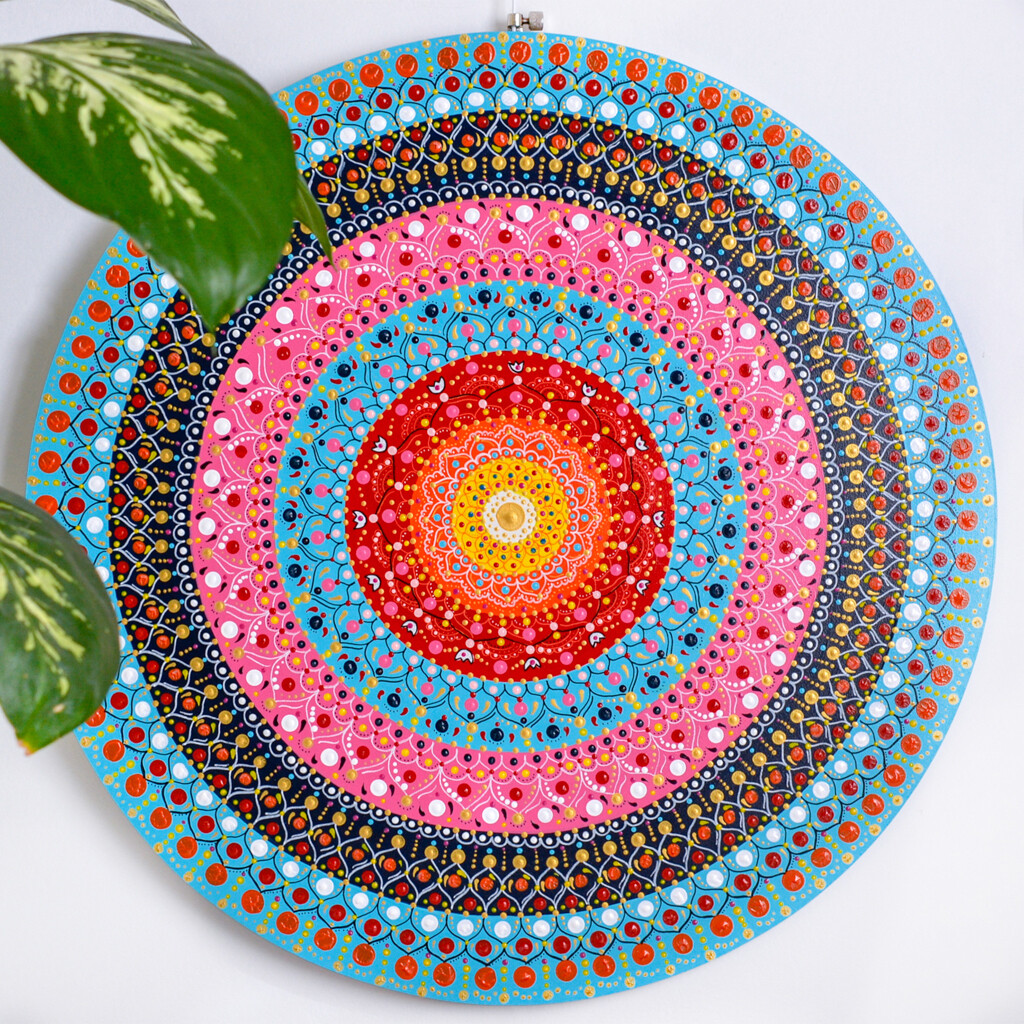 Mandala painting, Gifts for him unique