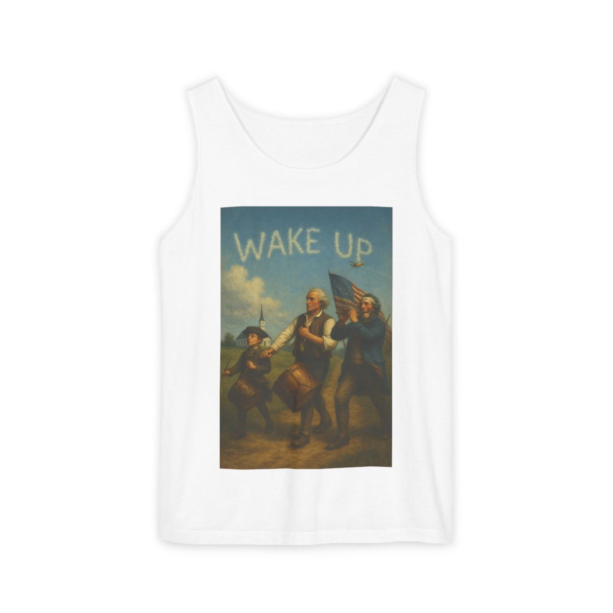 Wake Up Tank Top, Unisex Garment-Dyed Tank, Motivational Apparel, Summer Fashion, Relaxed Fit Sleeveless Tee Wake Up Tank Top, Unisex Garment-Dyed Tank, Motivational Apparel, Summer Fashion, Relaxed Fit Sleeveless Tee