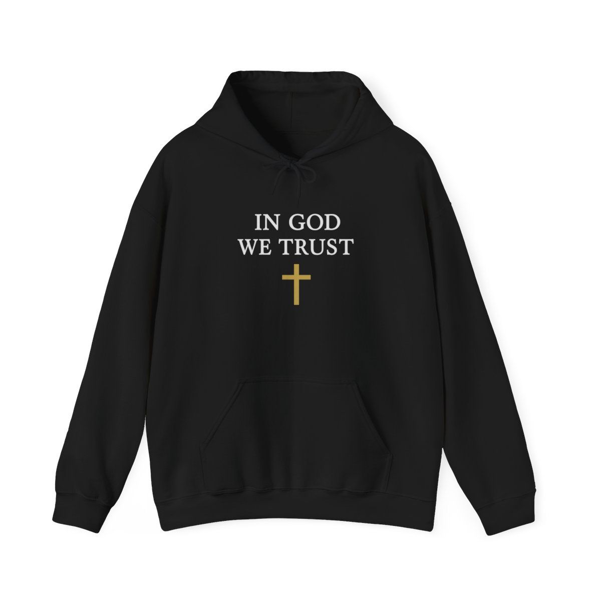 In God We Trust cross Hoodie | Christian faith sweatshirt, Sizes: S, Colors: Black