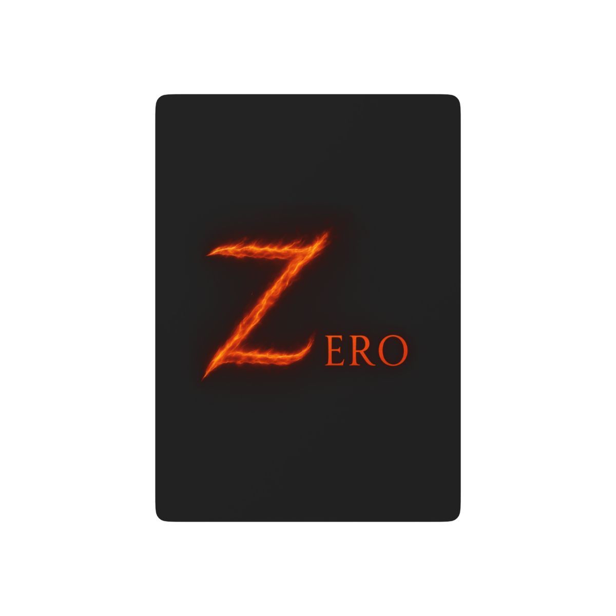 Zero Flaming Z logo Poker Playing Cards | Custom Card Deck