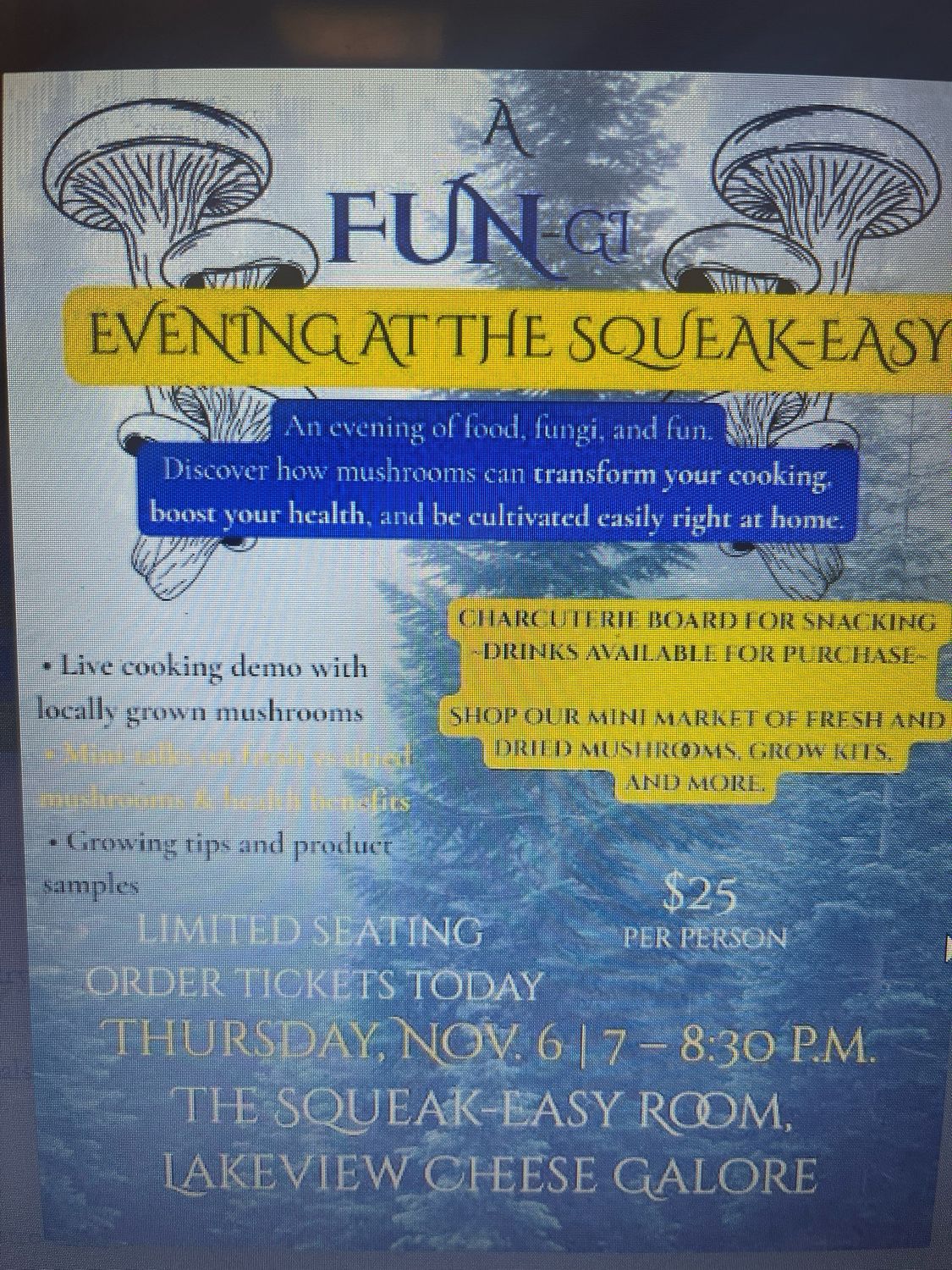 November 6 - A Fungi Evening 