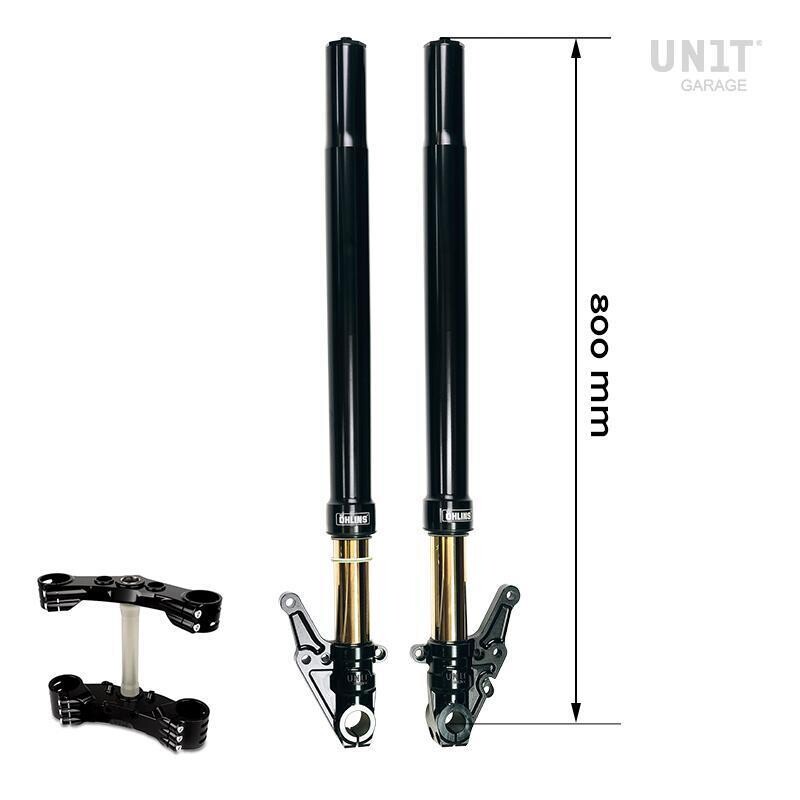 OHLINS FORK KIT BMW R18 + UNIT GARAGE TRIPLE CLAMP WITH
