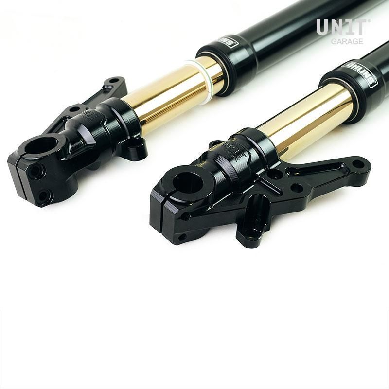 OHLINS FORK KIT BMW R18 + UNIT GARAGE TRIPLE CLAMP WITH