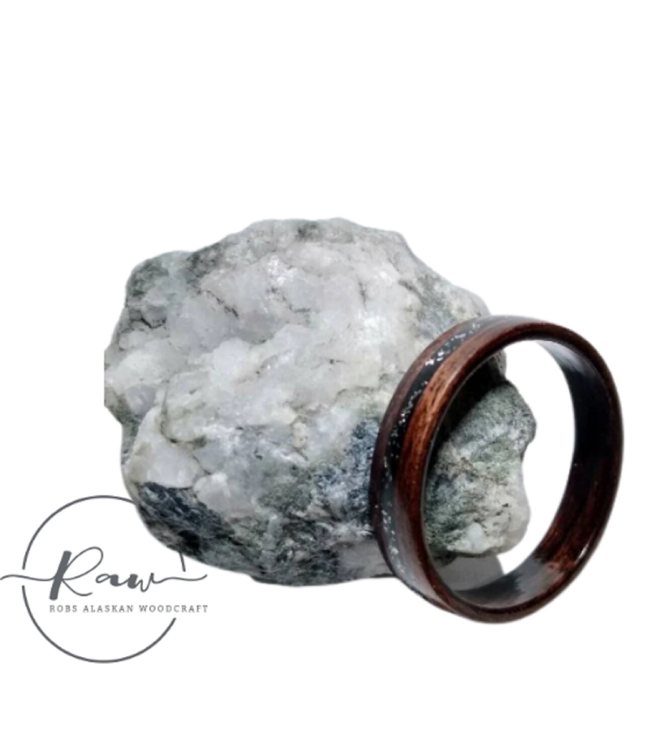 Midnight Sky Rosewood Bentwood Ring